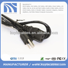 Cordón del cable de alimentación de la CA de la PC estándar de los EEUU 3-Prong